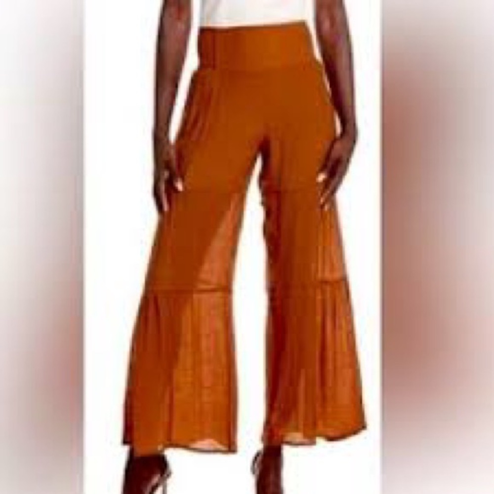 Nanette Lepore Terracotta Wide-Leg Pants